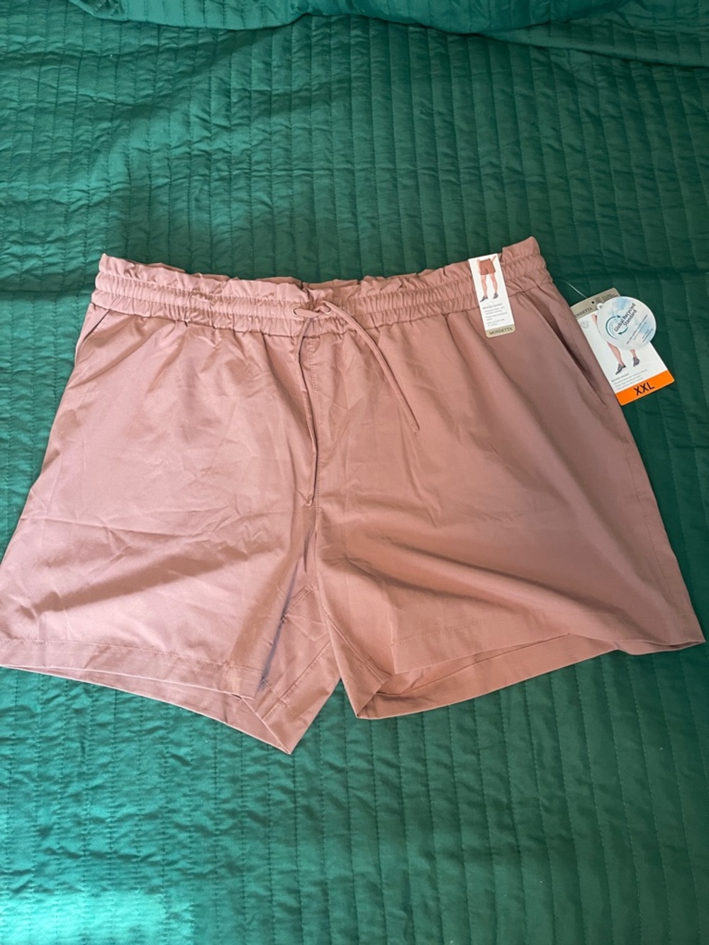 Mondetta Elastic Waist Shorts Mocha Mousse XXL Woven Short 6” Inseam
